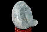 Crystal Filled Celestine (Celestite) Egg Geode - Madagascar #140268-2